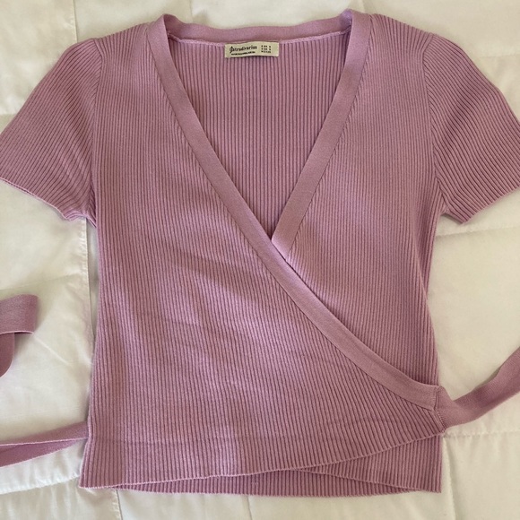 Purple wrap top - Picture 2 of 7